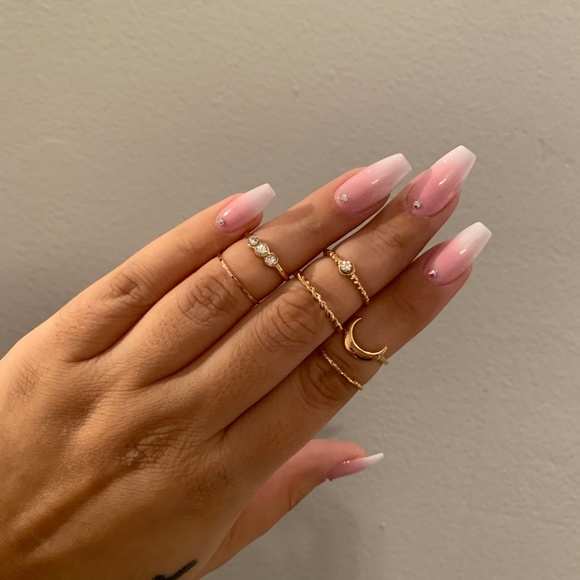 NEW Gold Mixed Boho Midi/Knuckle Ring Set - Picture 3 of 4